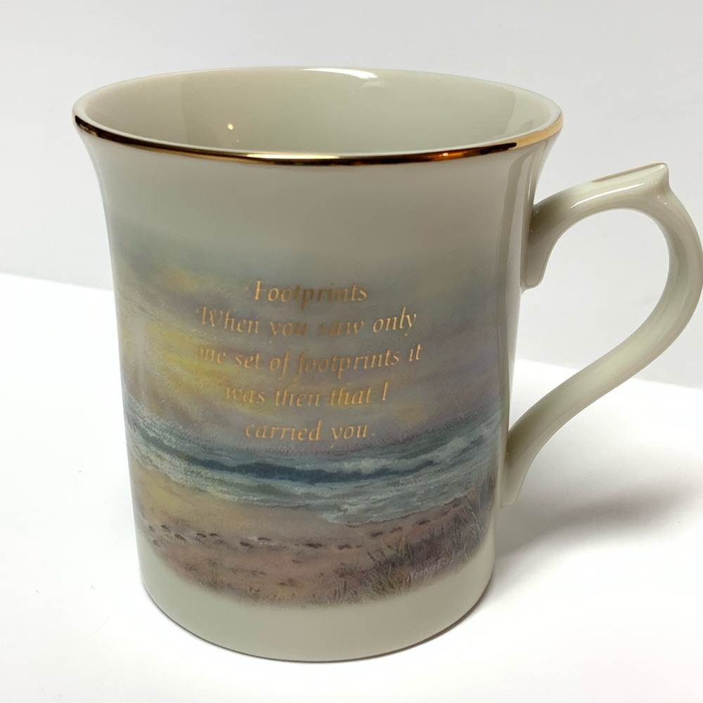 Vintage Lenox Footprints Collector Porcelain Cup - Picture 2 of 5